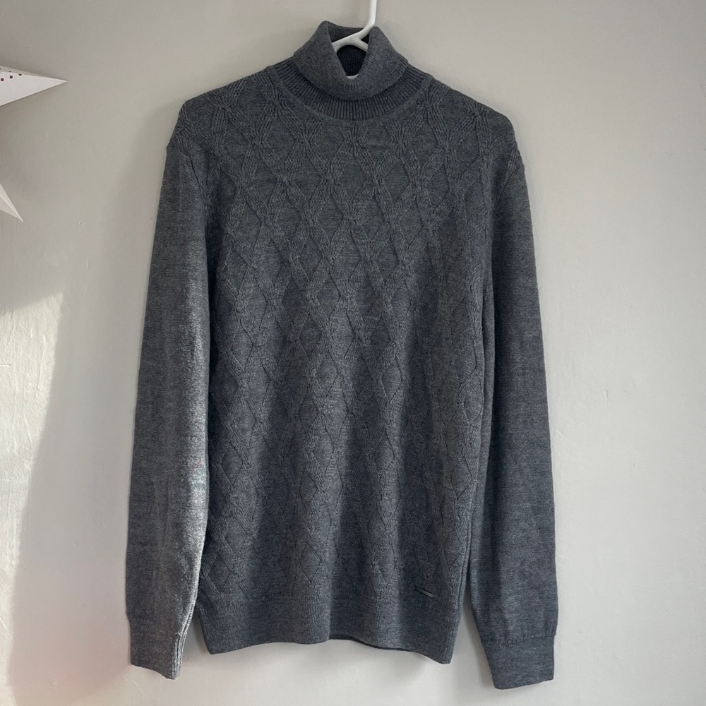 Bugatti Charcoal Turtleneck Sweater